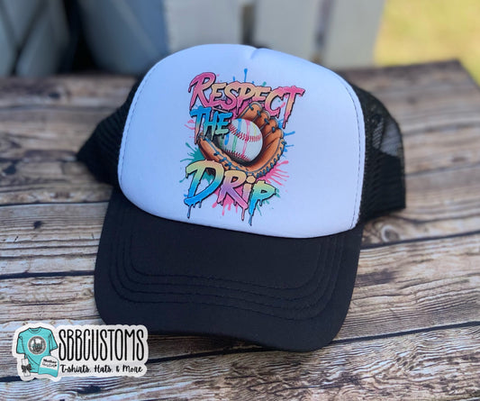 Respect The Drip Baseball Trucker Hat