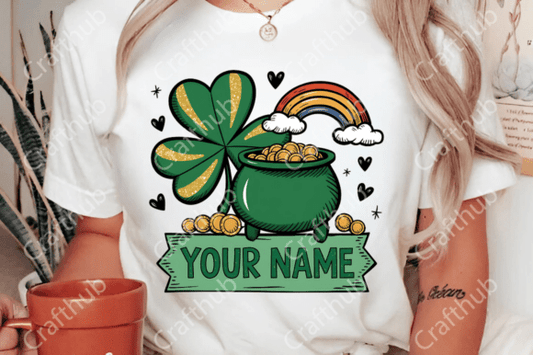 Custom Pot Of Gold St Patricks Baby, Toddler, Youth Short Sleeve Shirt