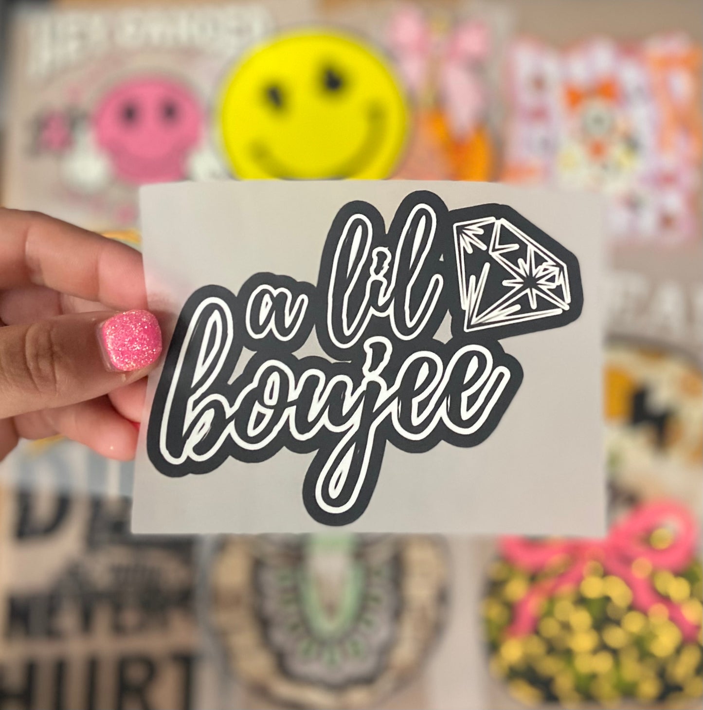 A Lil Boujee DTF Trucker Hat Patch Only