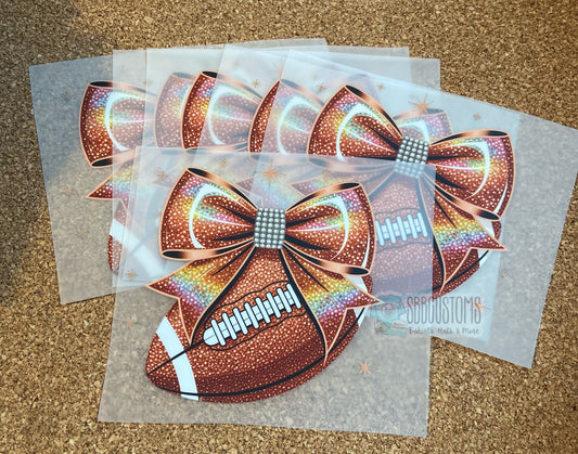 Shimmer Look Football DTF Trucker Hat Patch Only