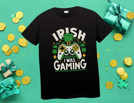 Irish I was Gaming St Patricks Baby, Toddler, Youth Short Sleeve Shirt