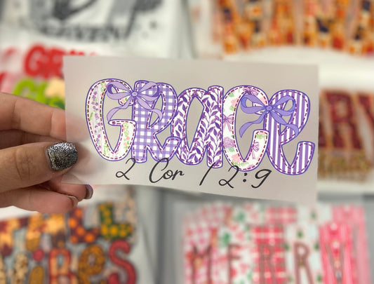 Grace Purple DTF Trucker Hat Patch Only