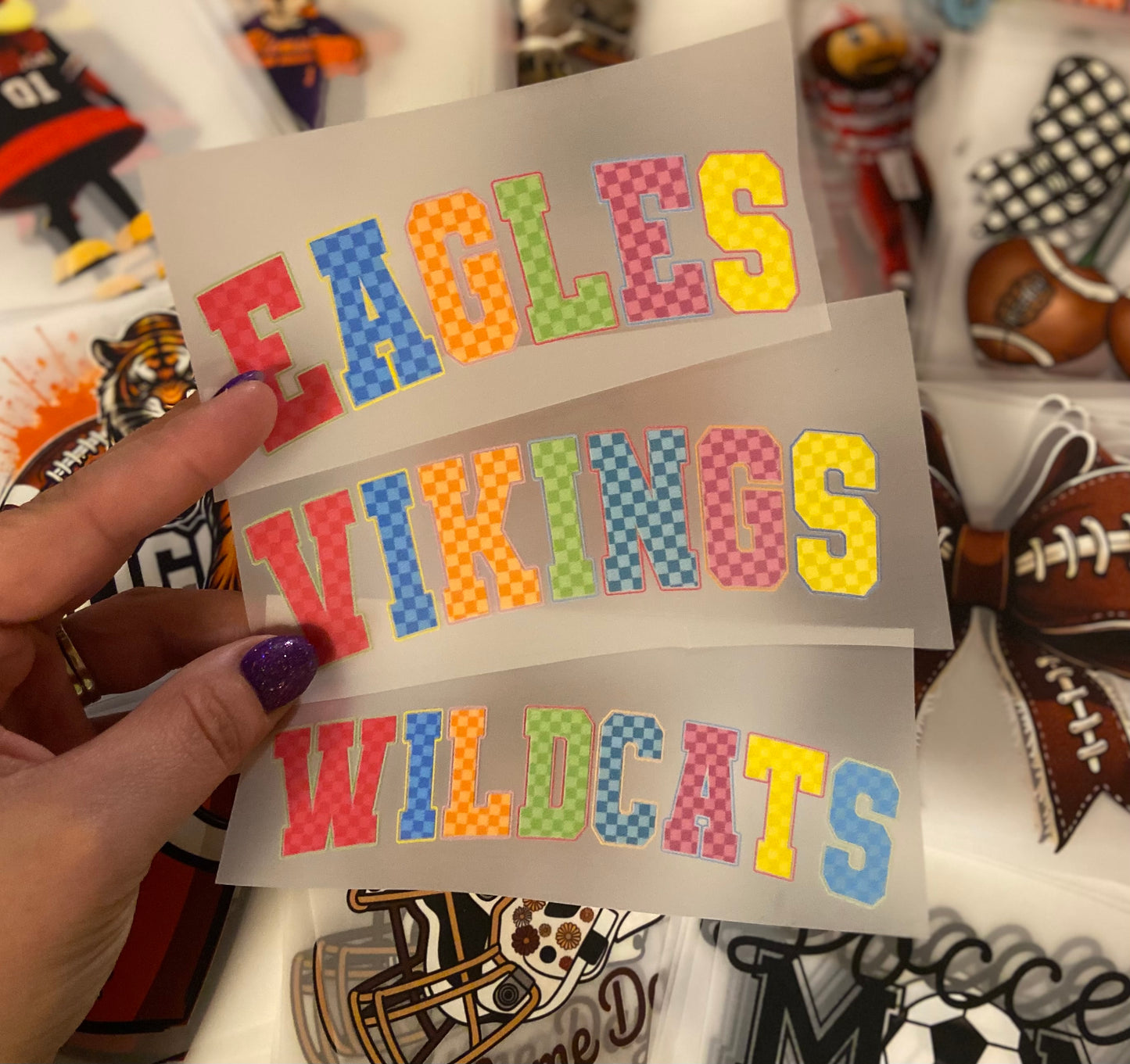 Team Checkered DTF Trucker Hat Patch Only