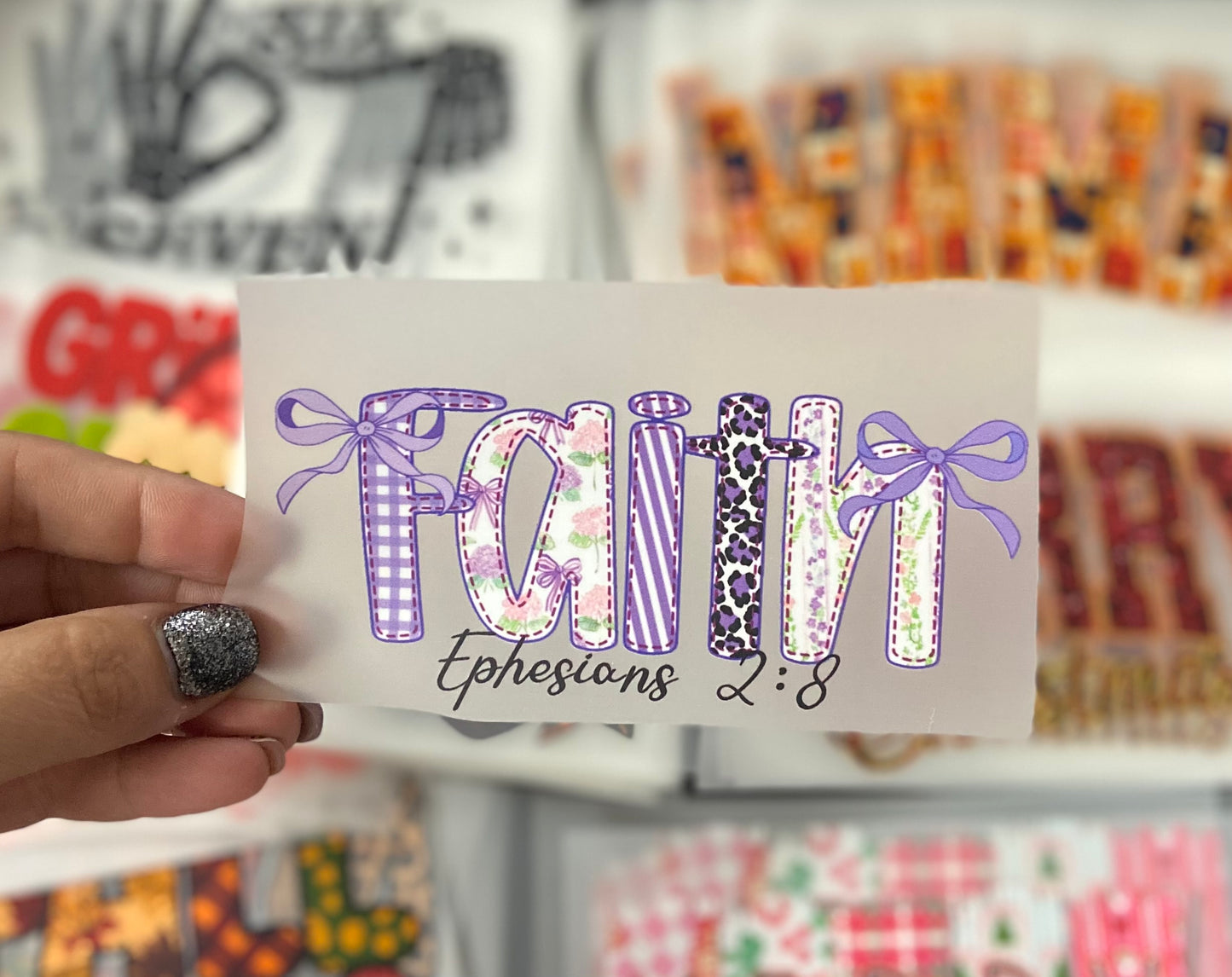 Faith Purple DTF Trucker Hat Patch Only