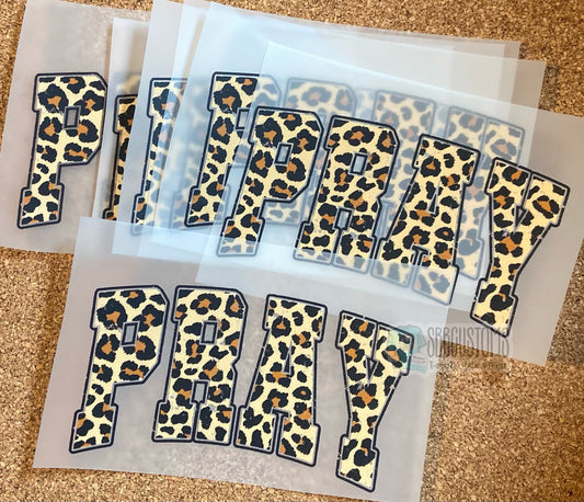 Leopard Pray DTF Trucker Hat Patch Only