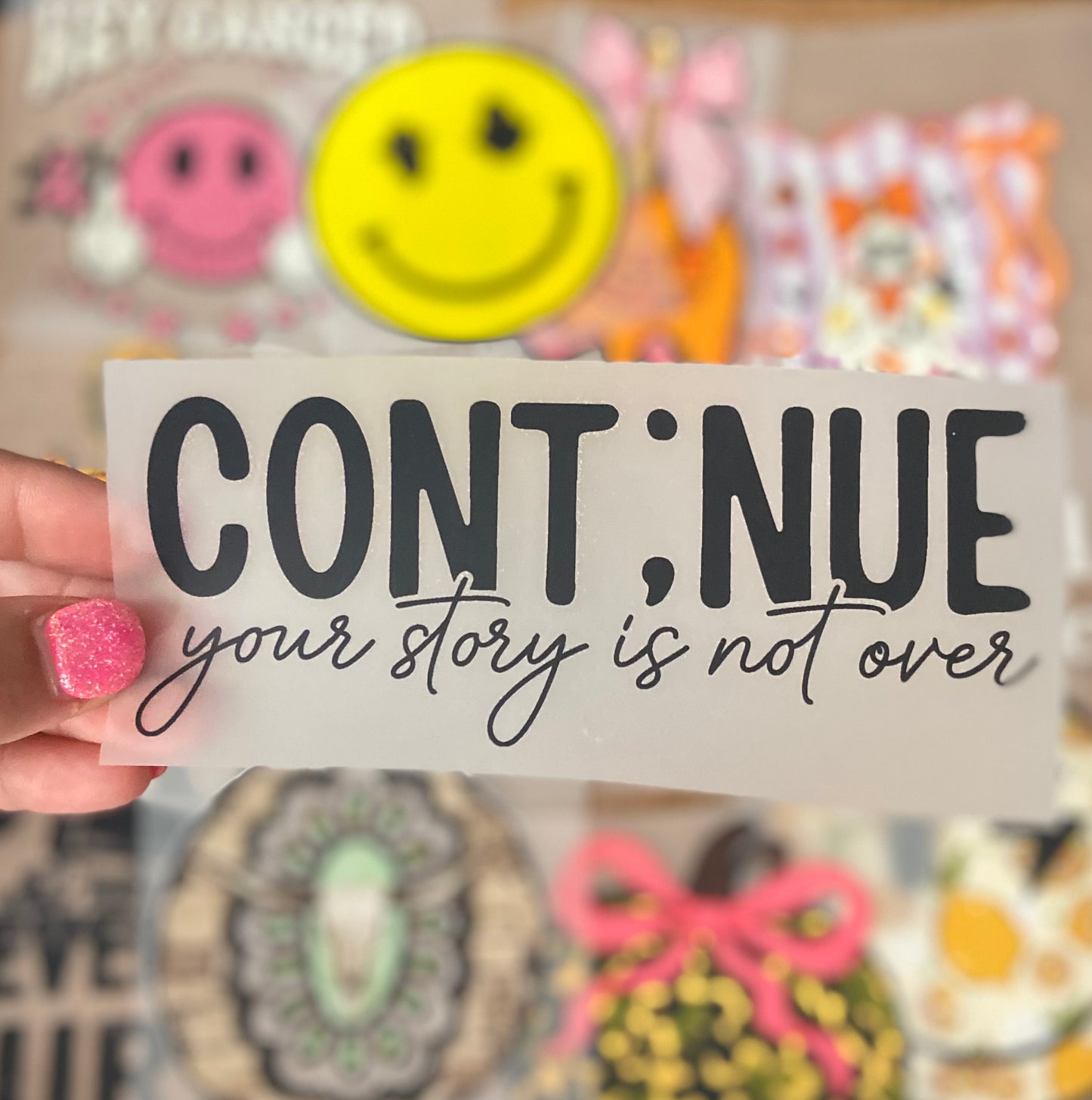 Continue Your Story DTF Trucker Hat Patch Only