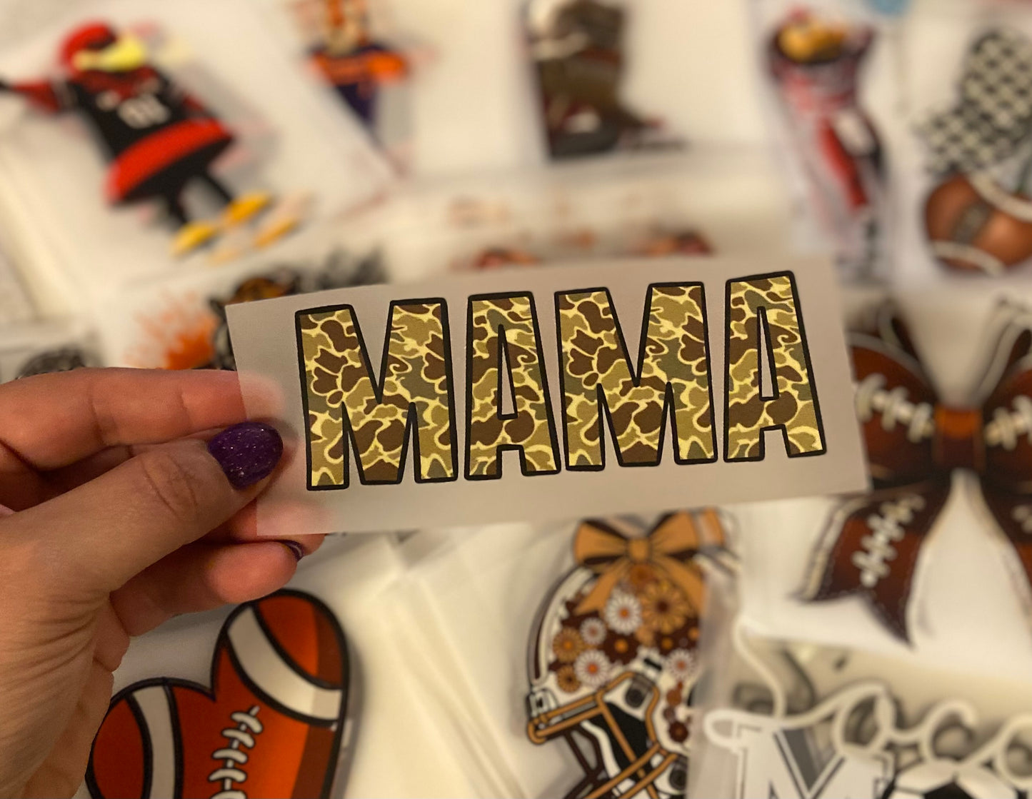 Mama Duck Camo DTF Trucker Hat Patch Only