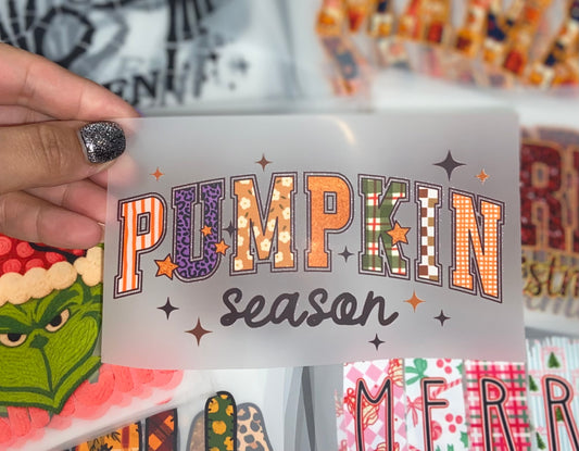 Pumpkin Season DTF Trucker Hat Patch Only