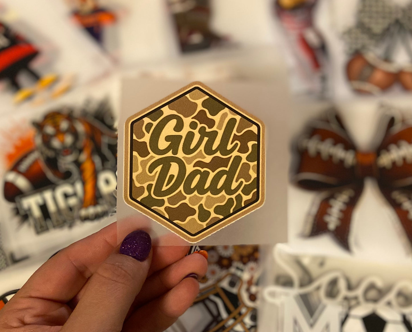 Girl Dad DTF Trucker Hat Patch Only