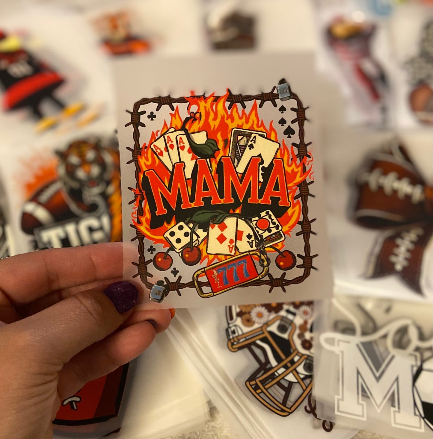 Mama Casino Collage DTF Trucker Hat Patch Only