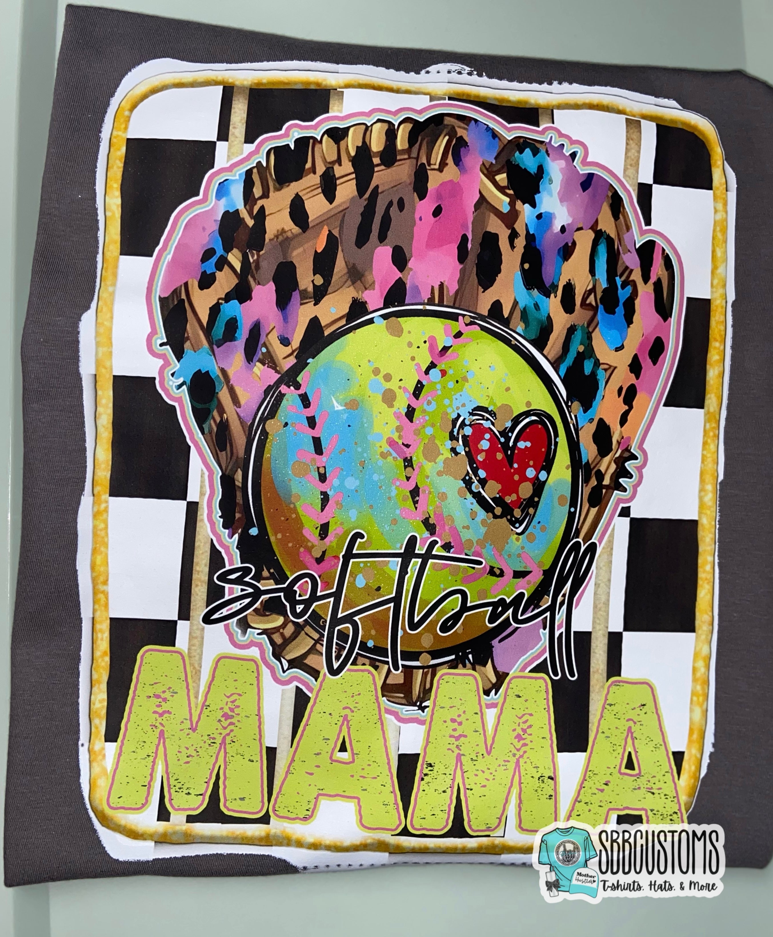 Softball Mama Splatter Glove T-shirt