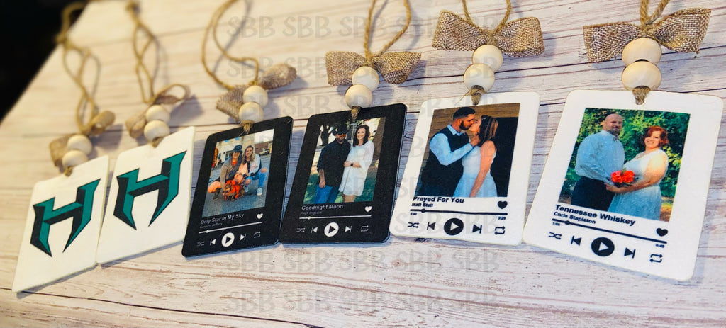 Custom Photo & Song Reusable Car Freshener Unscented