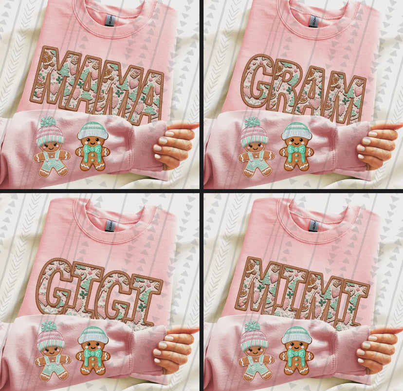 Gingerbread Custom Name Sweatshirt