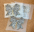 White & Black Dot Bow DTF Trucker Hat Patch Only