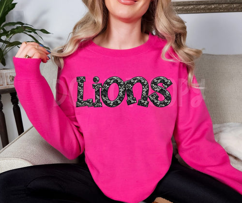 Black Cheetah Custom Name Sweatshirt