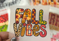 Fall Vibes DTF Trucker Hat Patch Only