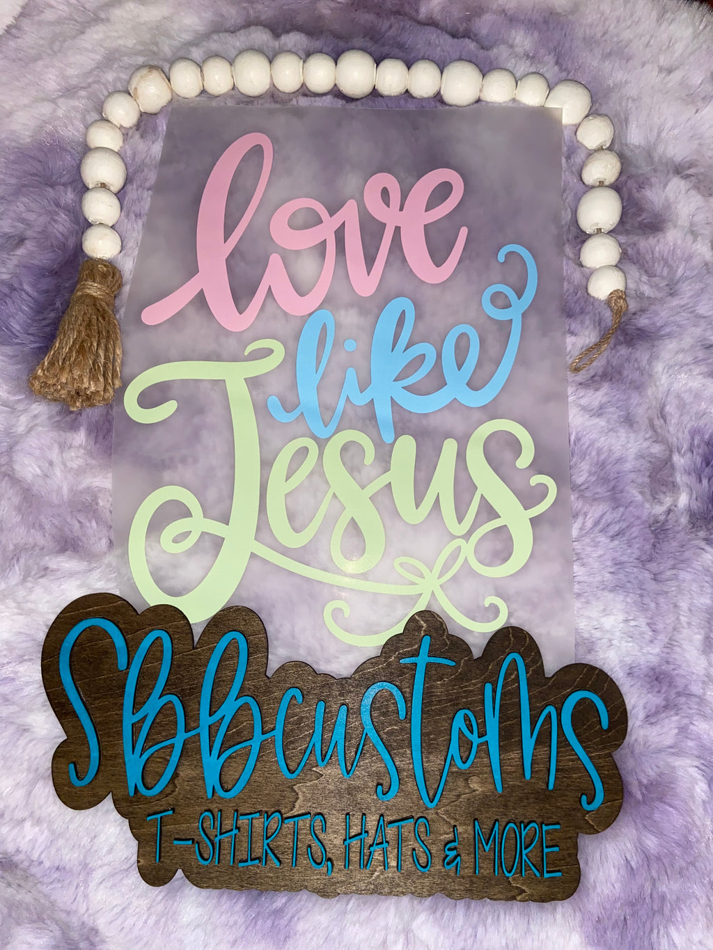Quick Ship Love Like Jesus Pastel T-shirt