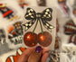 Cherries Checkered Bow DTF Trucker Hat Patch Only