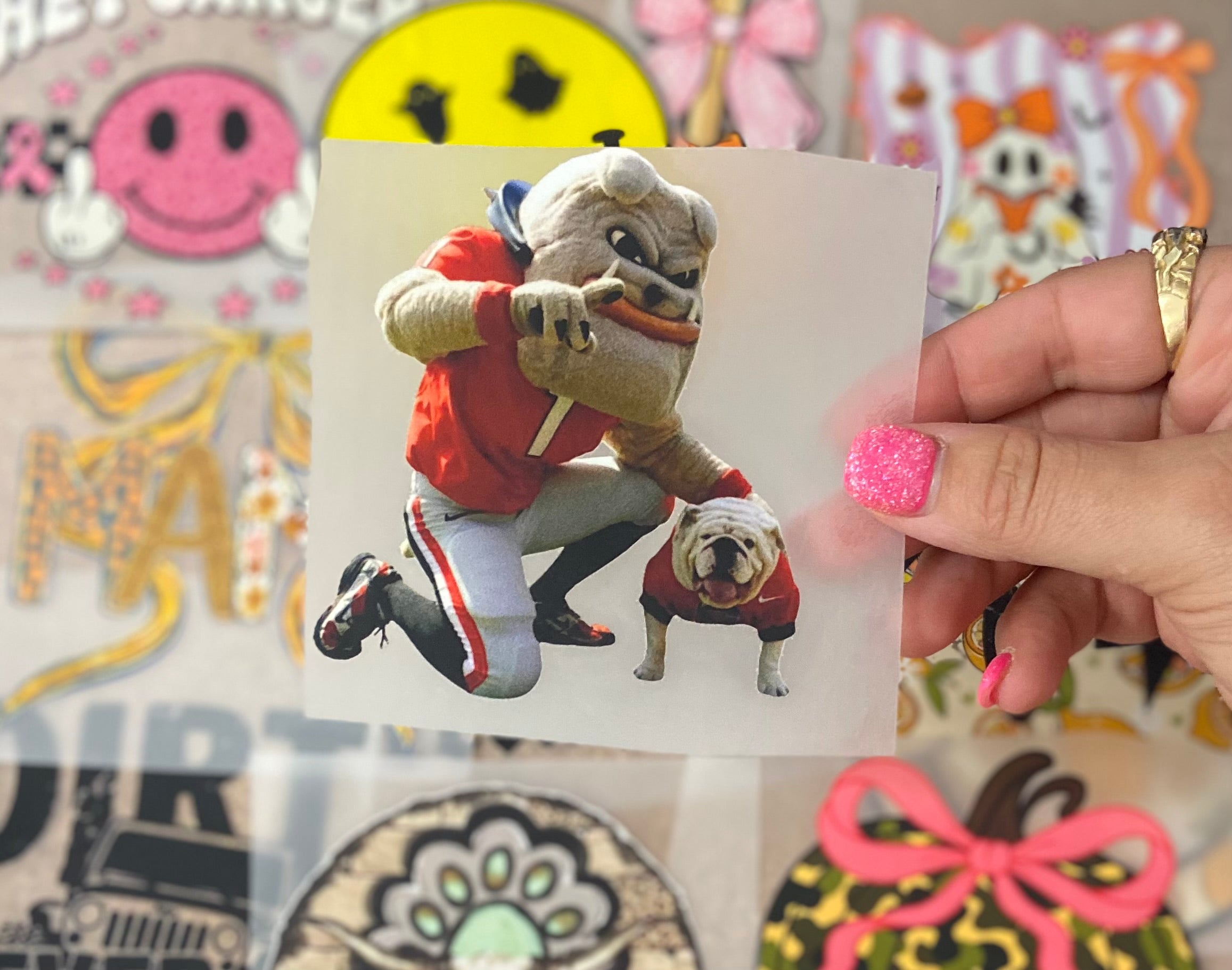 Football Mascots DTF Trucker Hat Patch Only
