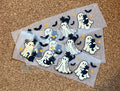Halloween Ghost and Kitties DTF Trucker Hat Patch Only