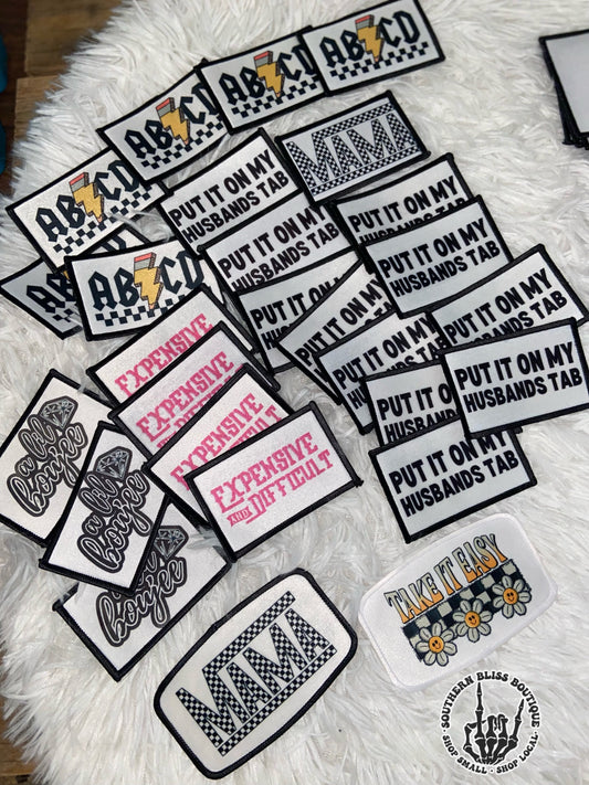 Mama Checkered Trucker Hat Patch Only