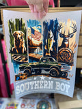 Quick Ship Southern Boy Collage T-shirt