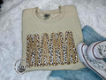 Mama Gold and Cheetah Offset Embroidered Sweatshirt Preorder