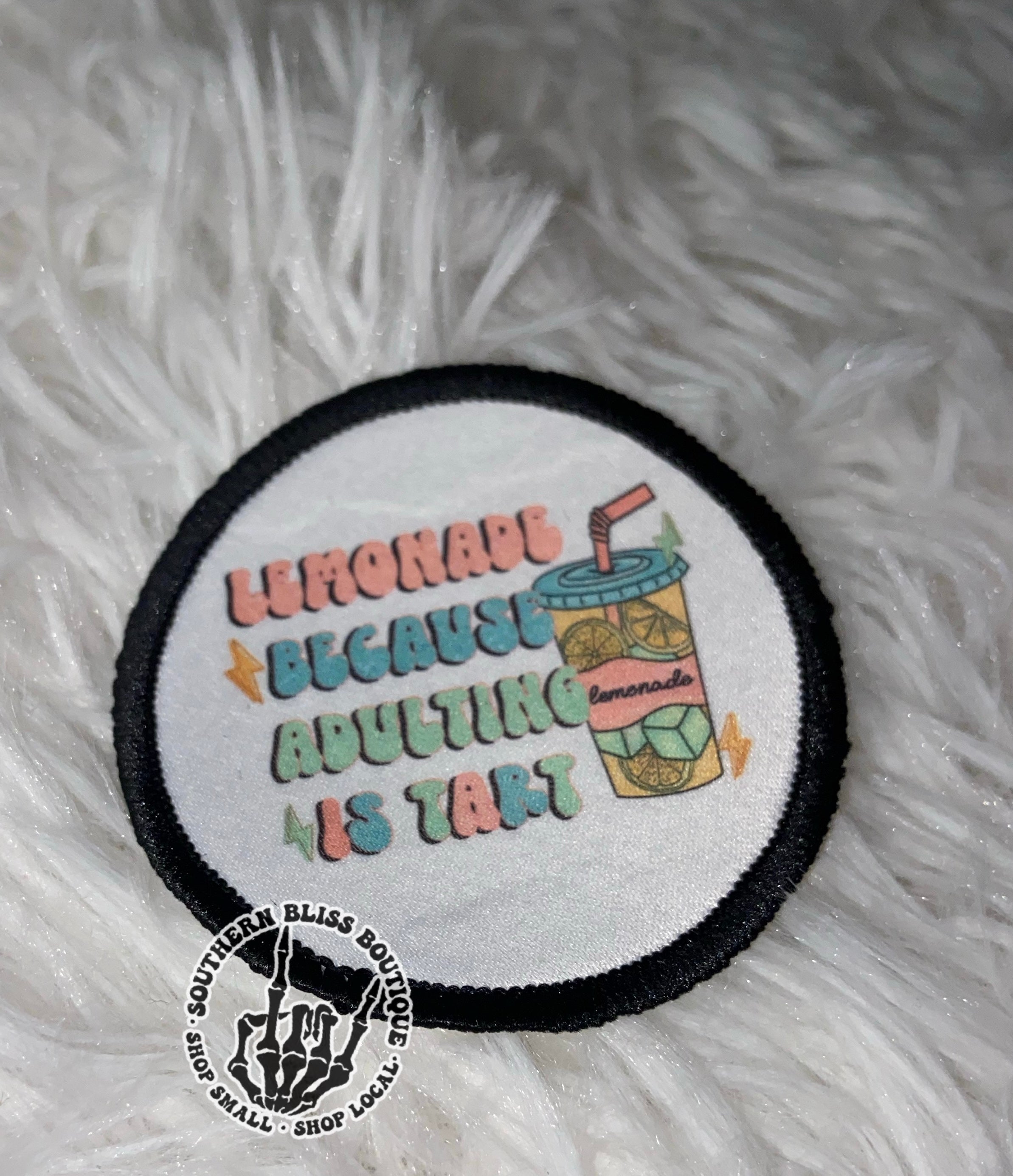 Lemonade Because Adulting Is Tart Trucker Hat Patch Only