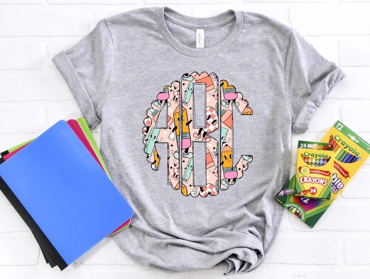 Groovy School Monogram Comfort Color T-Shirt