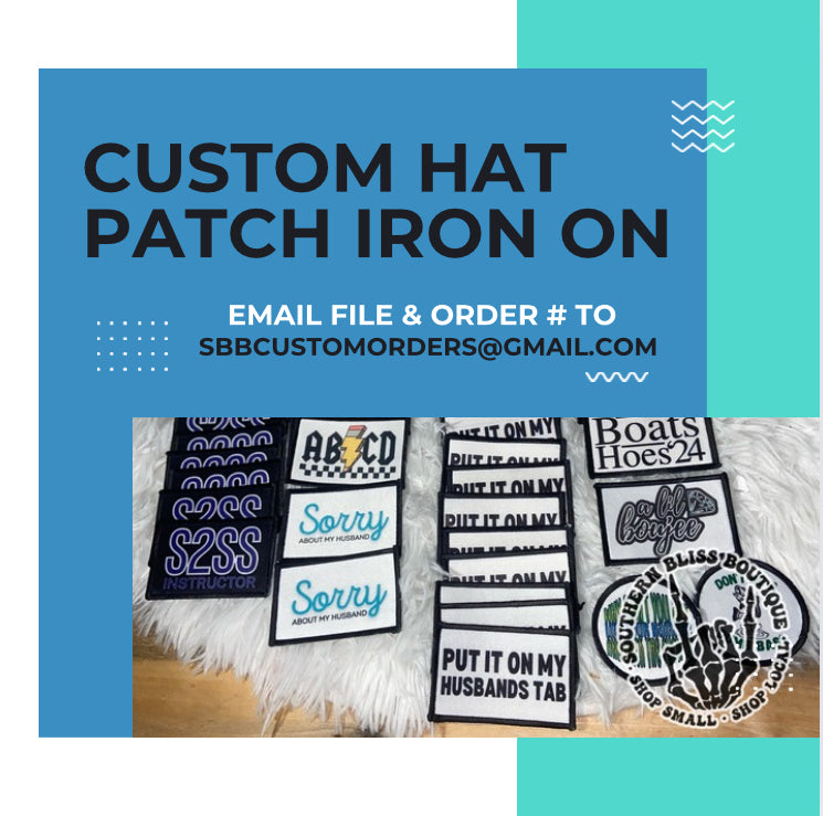Custom Design, Logo, Or Photo Trucker Hat Patch Only