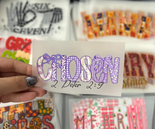 Chosen Purple DTF Trucker Hat Patch Only