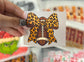 Football Cheetah Bow DTF Trucker Hat Patch Only