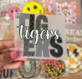 Tigers Black and White DTF Trucker Hat Patch Only