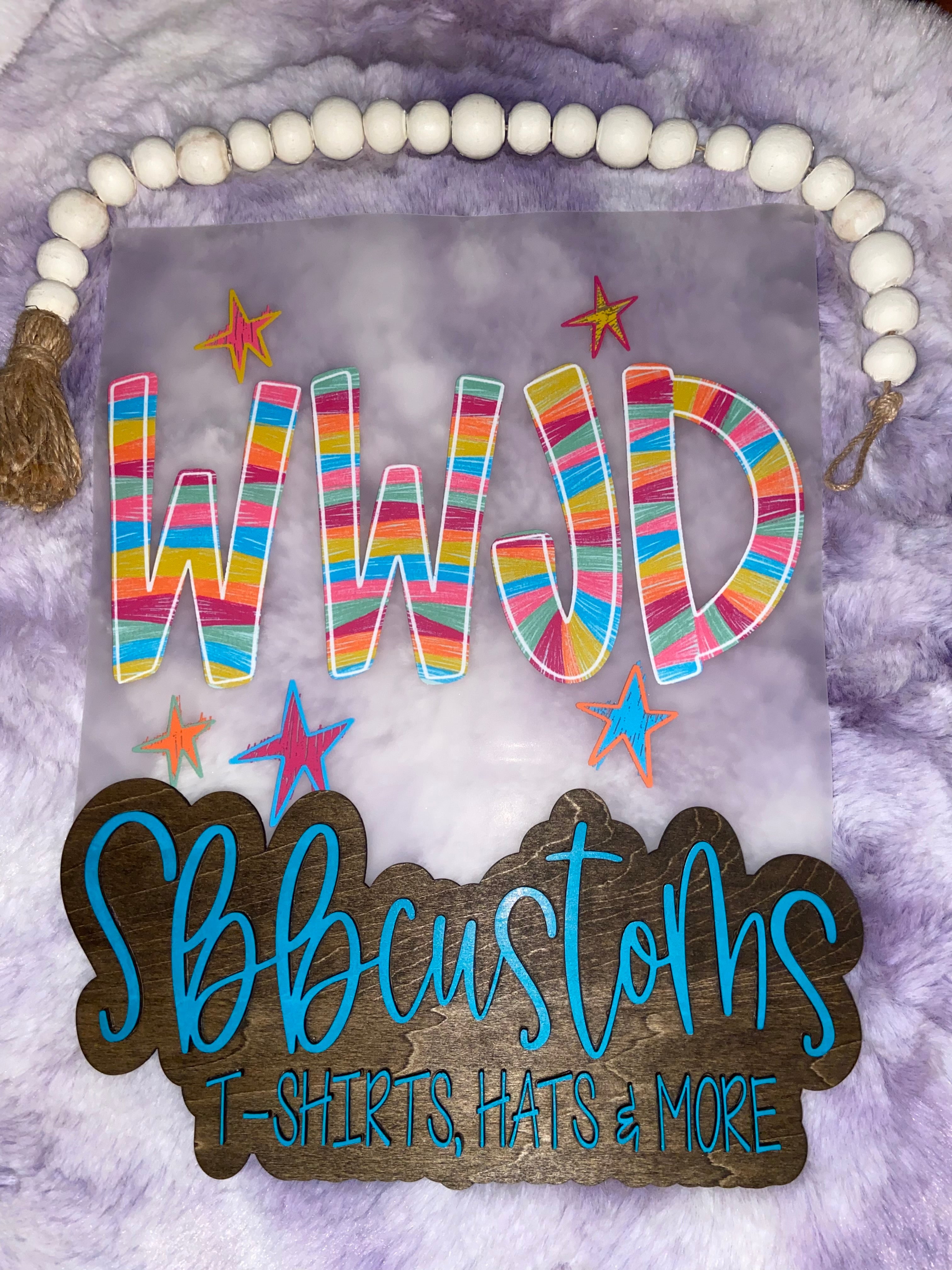 Quick Ship WWJD Pastel T-shirt