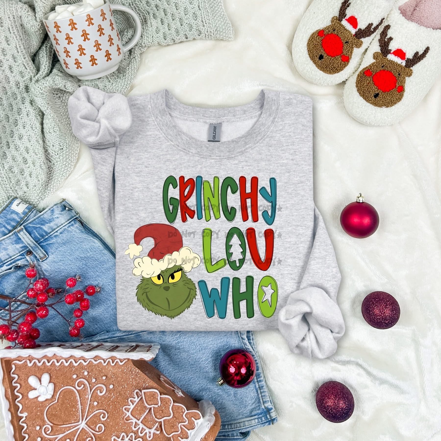 Green Guy Lou Who Adult Top