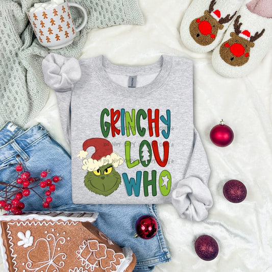 Green Guy Lou Who Adult Top