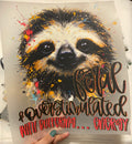 Quick Ship Sloth Feral & Overstimulated T-shirt