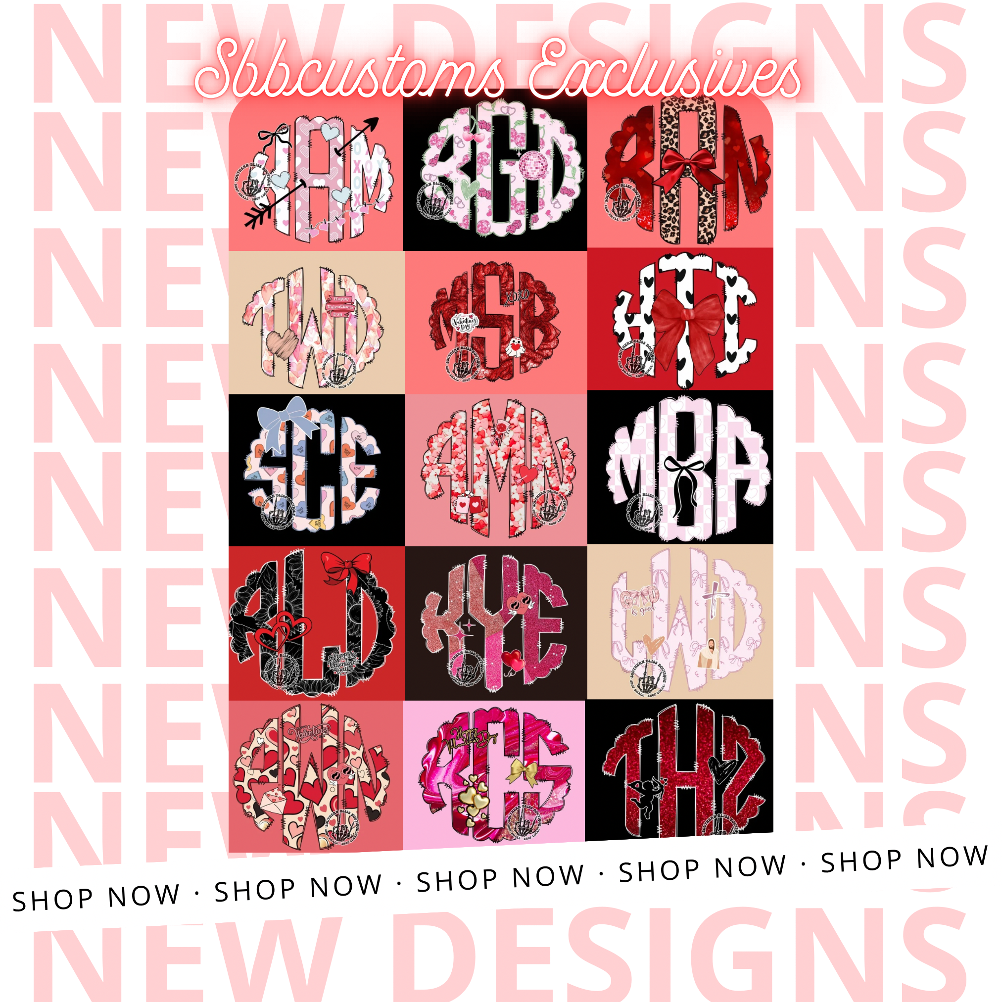 Custom Valentine Monogram Baby, Toddler, Youth Shirt