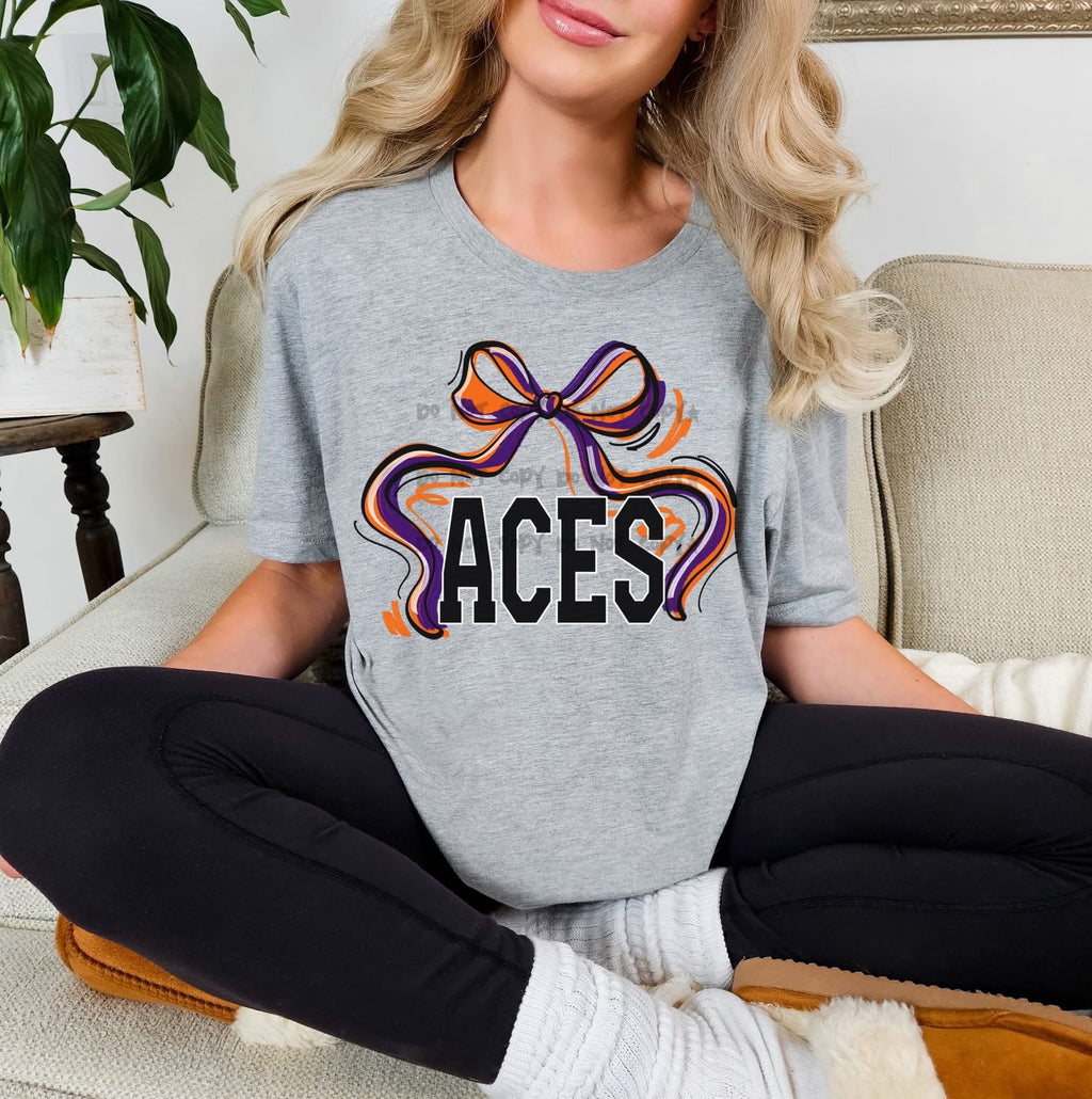 Color Bow Team Name Custom Comfort Color T-Shirt