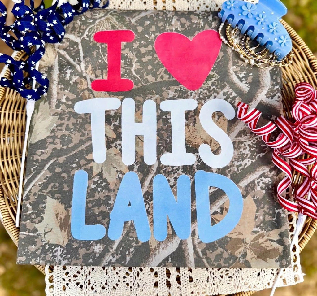 I Love This Land Adult Top (Will Not Be On Camo Tee)