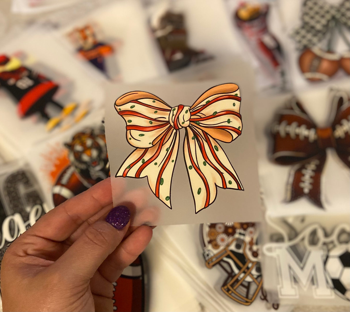 Christmas Cake Bow DTF Trucker Hat Patch Only