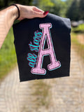 Stripped Letter Custom Sport Name Comfort Color T-Shirt