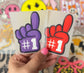 Foam Finger #1 DTF Trucker Hat Patch Only