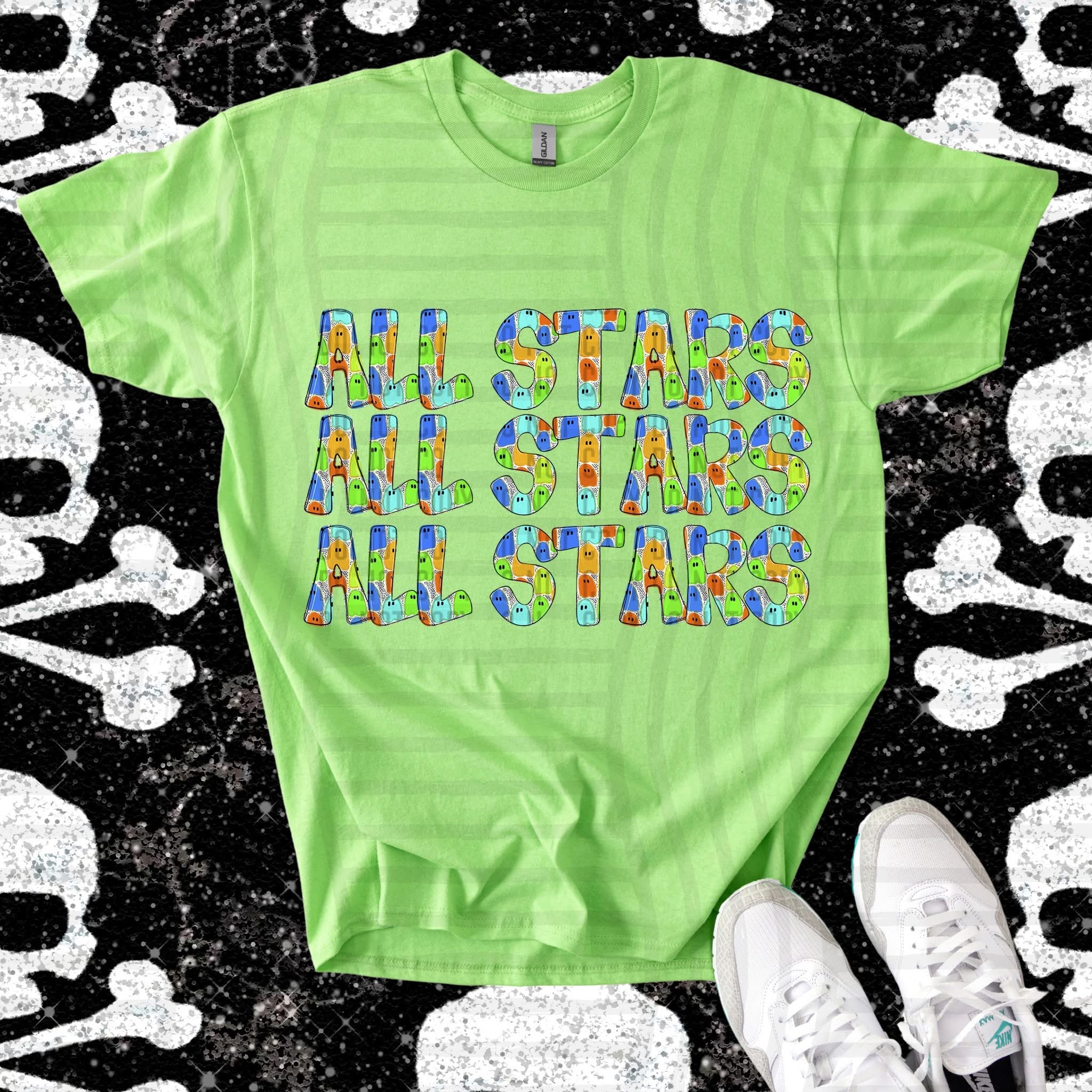 Blue Watercolor Custom Sport Name Comfort Color T-Shirt