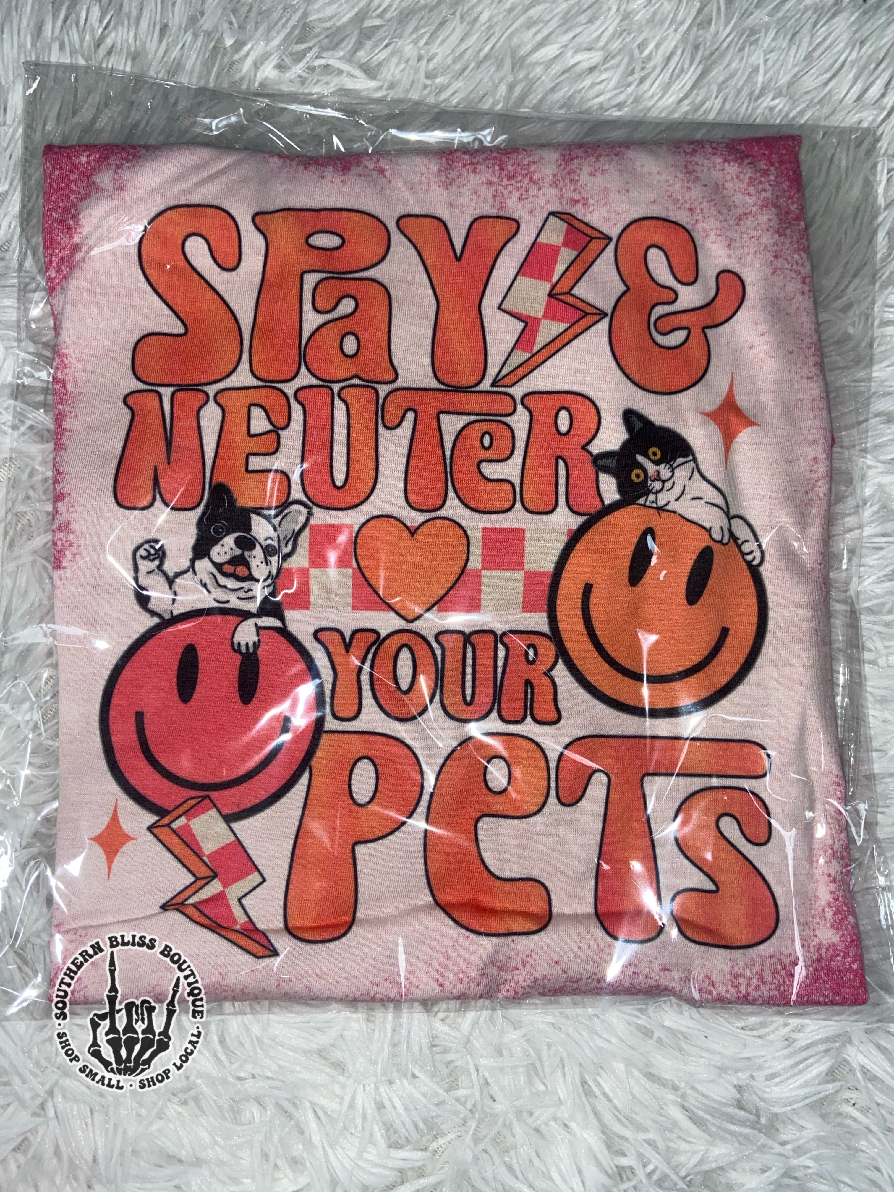 Spay & Neuter Your Pets Bleached T-Shirt