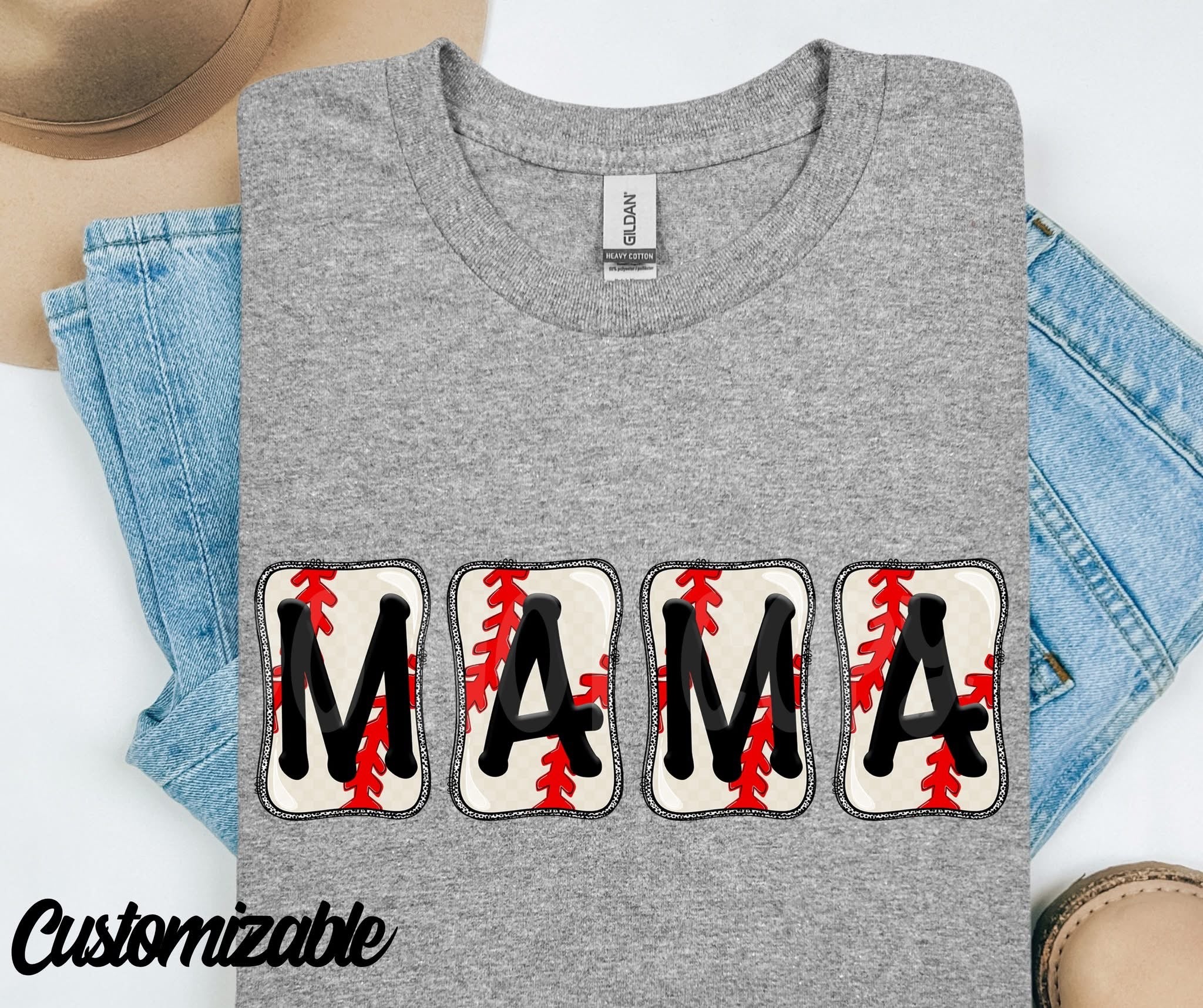 Baseball Or Softball Custom Name Comfort Color T-Shirt