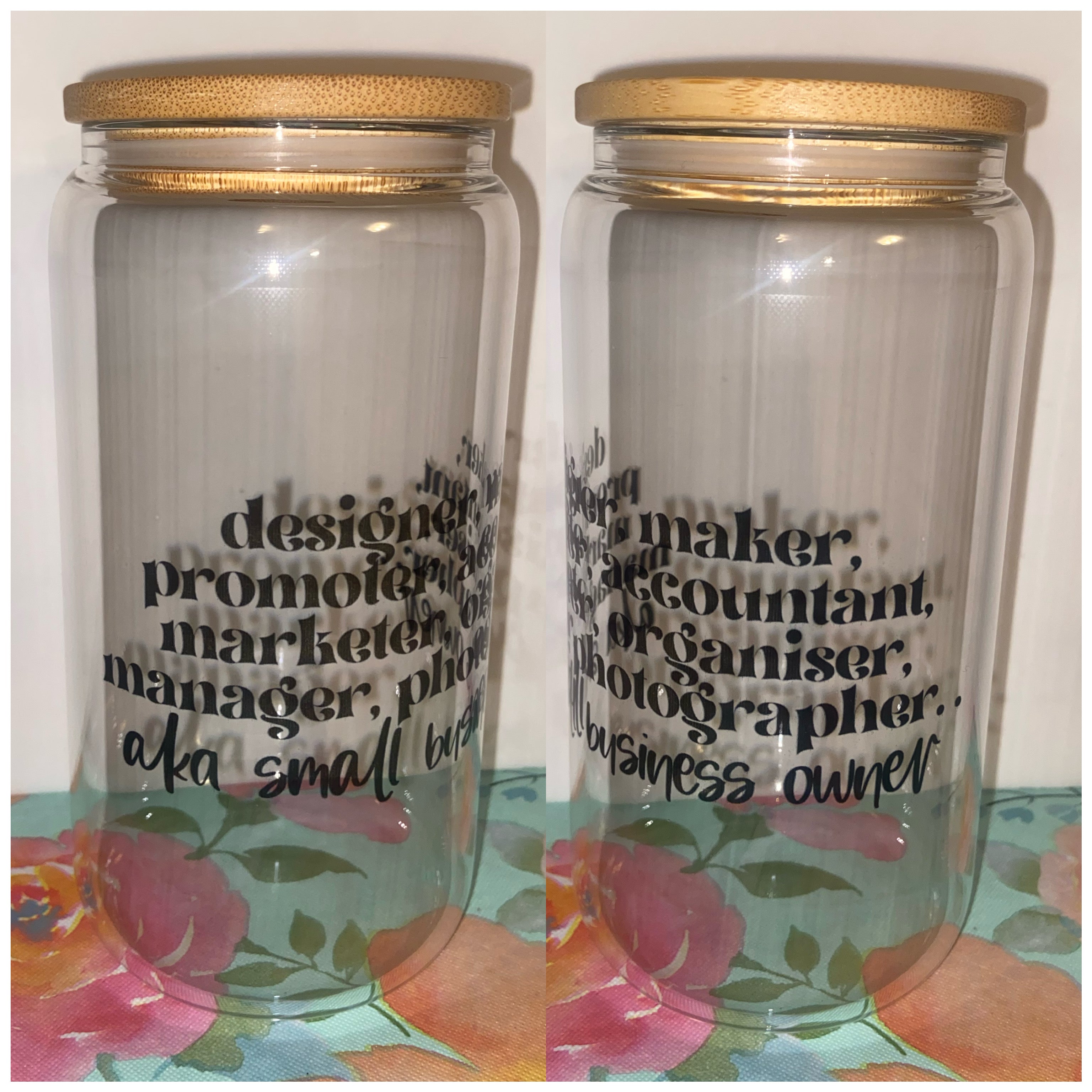 Small Business Owner 16oz Glass Cup