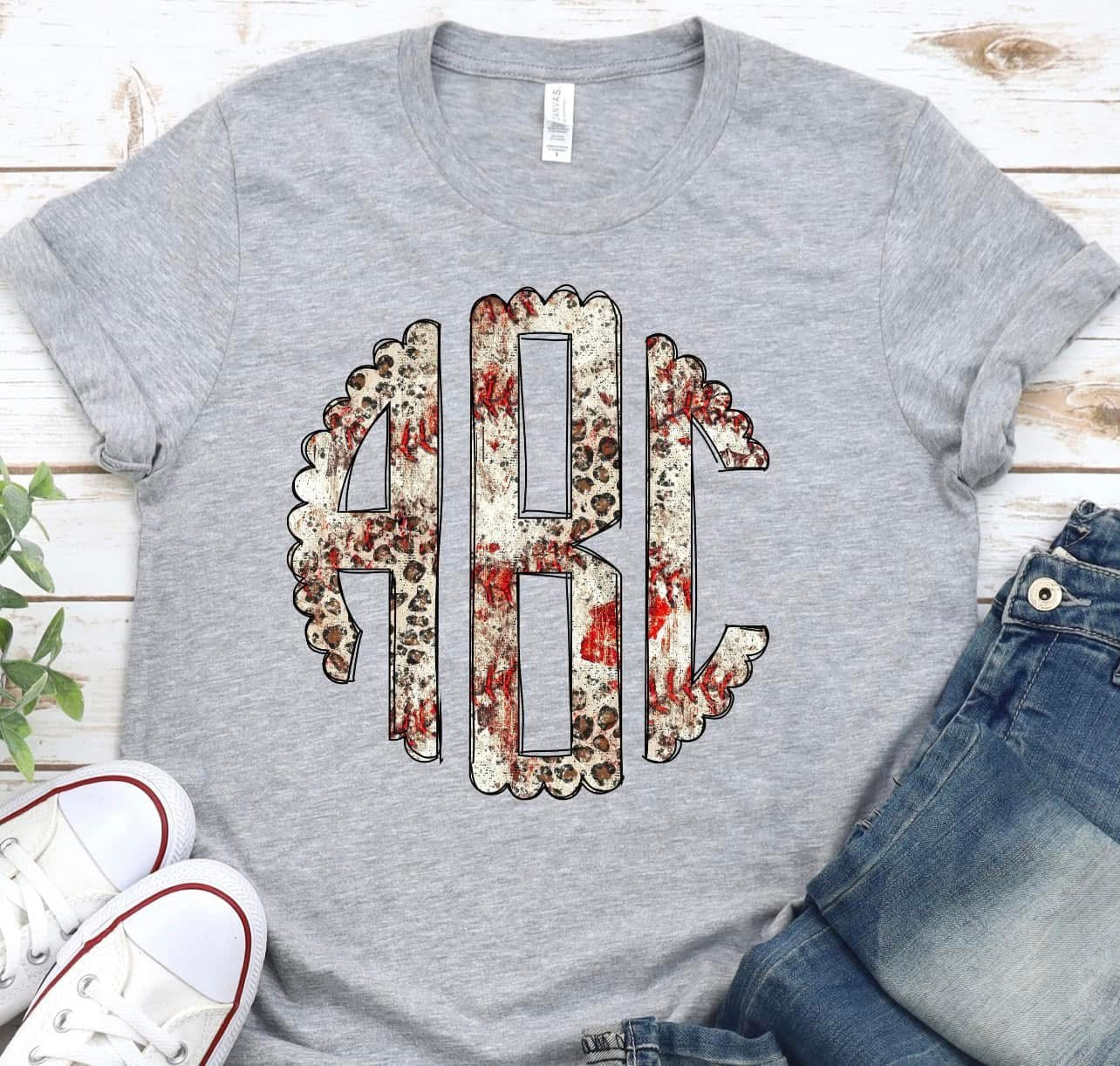 Baseball Monogram Comfort Color T-Shirt