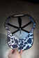 Mama Turquoise Punchy Cow Print Brim Trucker Hat