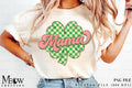 Mama Checkered Shamrock St Patricks T-shirt